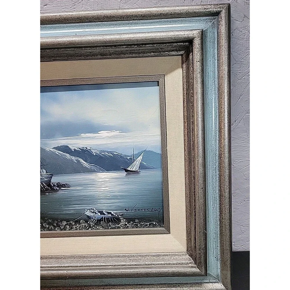 W. Vennekamp‎ Nautical Ships Boats Ocean Seascape Art Oil Painting on Canvas